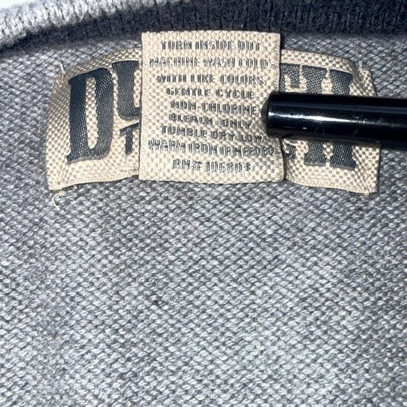 Duluth Trading Sweater Vest Mens 2XL Gray Cotton Blend VNeck Sleeveless Pullover - Picture 6 of 6